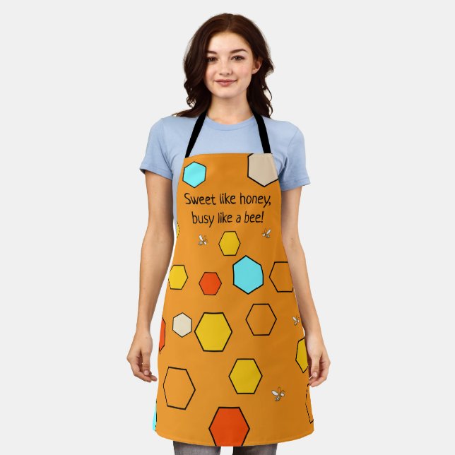 Honeycomb Inspiriert Kitchen Schürze | Eigener Tex (Getragen)