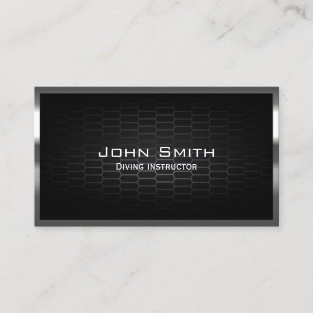 Honeycomb Metal Cells Diving Business Card Visitenkarte (Vorderseite)
