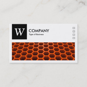 Honeycomb Orange - Logo und Panel v2 - Schwarz Visitenkarte