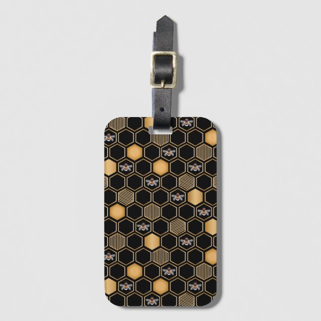 Honeycomb Pattern Gepäckanhänger (Vorderseite Vertikal)