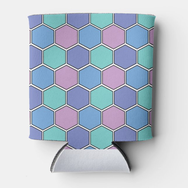 Honeycomb Pattern Pastels Dosenkühler (Vorderseite)
