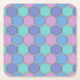Honeycomb Pattern Pastels Rechteckiger Pappuntersetzer