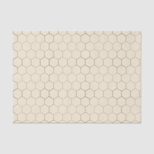 Honeycomb Patterned Tissue Paper on Ivory Seidenpapier
