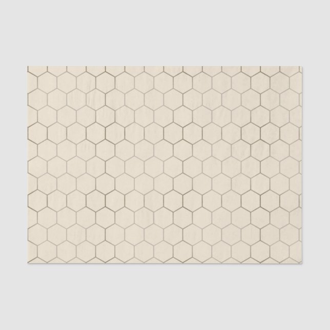 Honeycomb Patterned Tissue Paper on Ivory   Seidenpapier (Vorderseite)