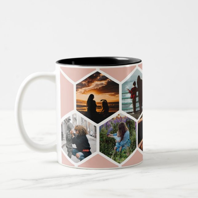 Honeycomb Personalisiert Family Foto 9 Tasse (Links)