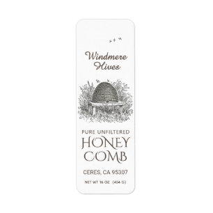 Honeycomb Skep Rücksendeadresse White