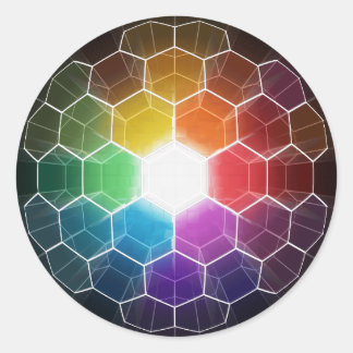 Honeycomb Spectrum Runder Aufkleber