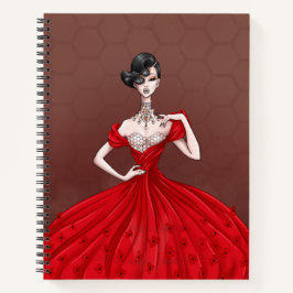 Honeycombs (rot / gelb) SpiralNotebook Notizbuch