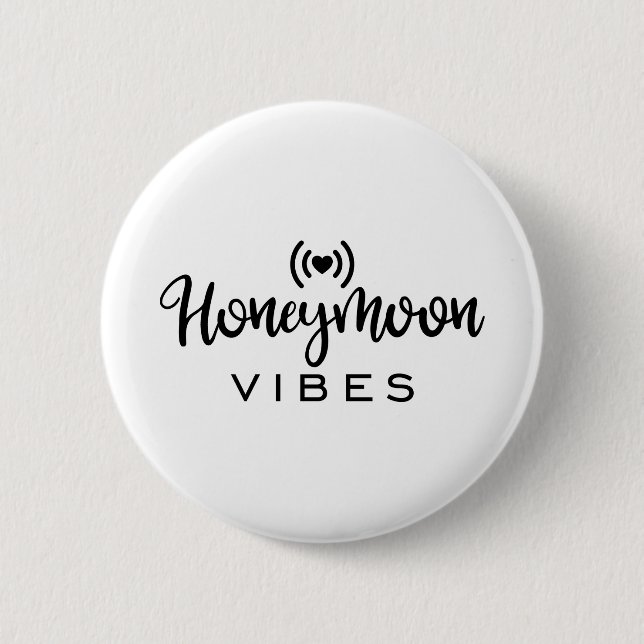 Honeymoon Couple Design Honeymoon Vibes Button (Vorderseite)