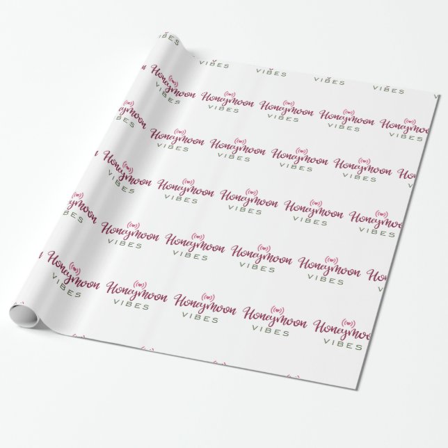 Honeymoon Couple Design Honeymoon Vibes Geschenkpapier (Ungerollt)