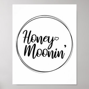 Honeymoon Couple Wedding Honeymoonin Brides Poster