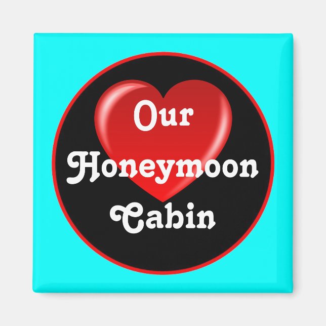 Honeymoon Cruise Cabin Door Marker sq Magnet (Vorne)