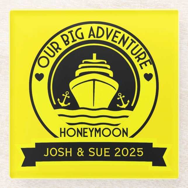Honeymoon Cruise Glasuntersetzer (Vorderseite)