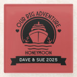 Honeymoon Cruise Glasuntersetzer<br><div class="desc">Honeymoon Cruise. ©Copyright HGIFY speichert nur. Fügen Sie Namen oder andere Texte hinzu,  ideal für große Geburtstage,  Familienausflüge und Kreuzfahrten mit dem Party.</div>
