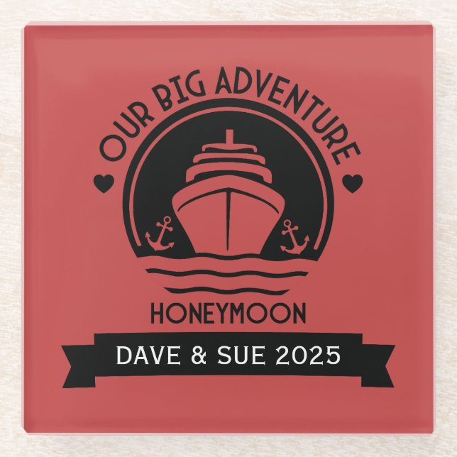 Honeymoon Cruise Glasuntersetzer (Vorderseite)