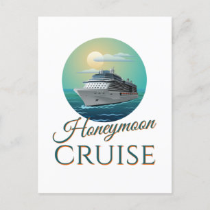 Honeymoon Cruise Neu verheiratete Paare Postkarte