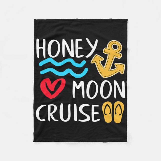 Honeymoon Cruise Ship Couples Great Gift Bride &am Fleecedecke (Vorderseite)