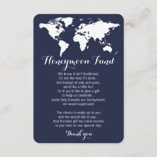 Honeymoon-Fond-Anfrage Hochzeitseditierbare Farbe Begleitkarte