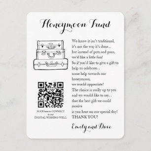 Honeymoon Fond Antrag Hochzeit QR CODE Begleitkarte