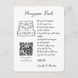 Honeymoon Fond Antrag Hochzeit QR CODE Begleitkarte