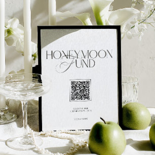 Honeymoon-Fonds Elegantes Schwarz-Weiß-Hochzeitssc