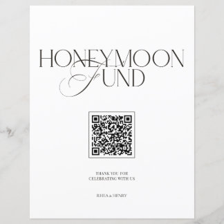 Honeymoon-Fonds Elegantes Schwarz-Weiß-Hochzeitssc