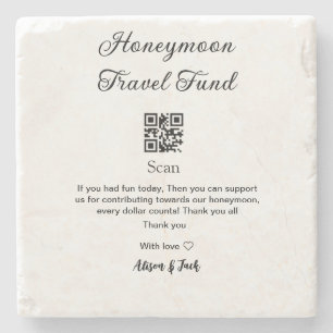 Honeymoon-Fonds QR-Code scannen Namen hinzufügen Steinuntersetzer