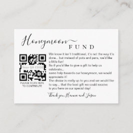 Honeymoon-Fondskarte mit QR Begleitkarte
