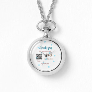 Honeymoon Fund Add Q R Codelame Name Hochzeit Armbanduhr