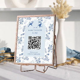 Honeymoon Fund Chinoiserie Vintage Wedding Sign Poster