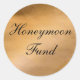 Honeymoon Fund Copper Round Runder Aufkleber (Vorderseite)