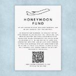 Honeymoon Fund Digital Wedding Registry QR Code Begleitkarte<br><div class="desc">Flitterwochen Fondskarte. Alternative Hochzeitsregistrierung zur Finanzierung Ihrer Traumreise. Frag deinen Gästen,  deine Website zu besuchen oder den QR-Code zu scannen. Personalisieren Sie es mit Ihrem eigenen Text,  Gedicht oder einer Danksagung für Ihre Familie und Freunde.</div>