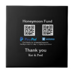 Honeymoon Fund PayPal Venmo QR Code Vielen Dank Fliese<br><div class="desc">Für Musikfans wie uns</div>
