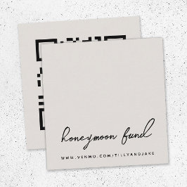 Honeymoon Fund | QR Code für digitale Hochzeitregi Begleitkarte