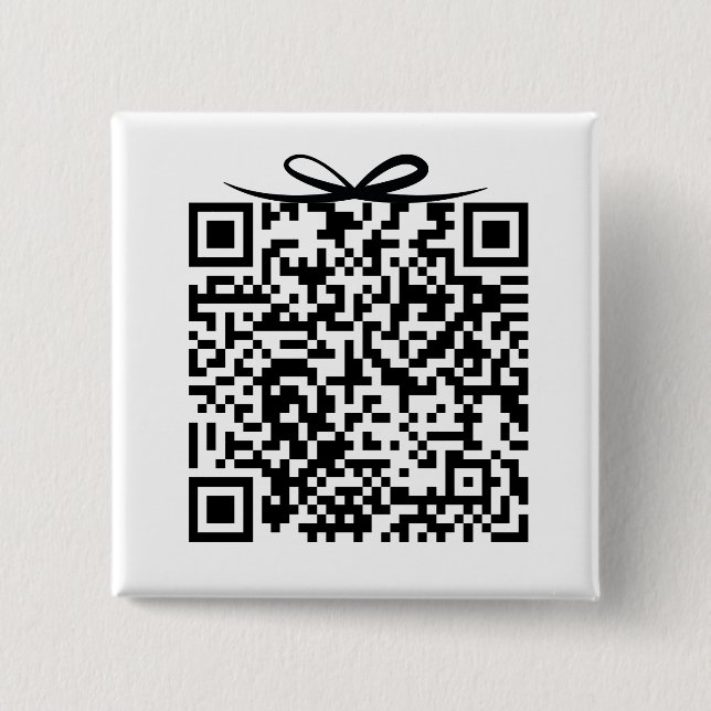 Honeymoon Fund QR-Code Geschenkbox mit Schleife Button (Vorderseite)