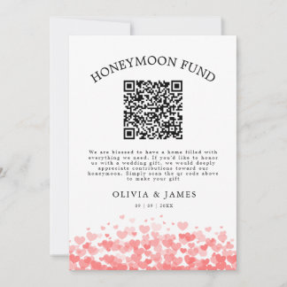Honeymoon Fund QR Code Sign, Wedding Honeymoon Einladung