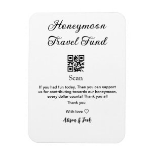 Honeymoon Fund Scan QR Codeadname Magnet