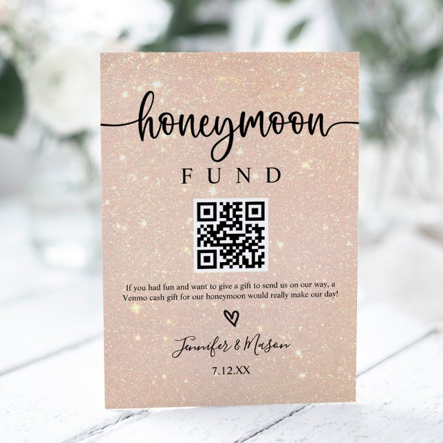 Honeymoon Fund Sign, Cash Honeymoon Wish Sockelschild (Von Creator hochgeladen)