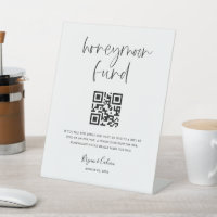 Honeymoon Fund Sign Cash Spenden Scan Poster