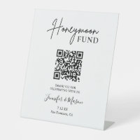 Honeymoon Fund Sign, QR Code Honeymoon Wish