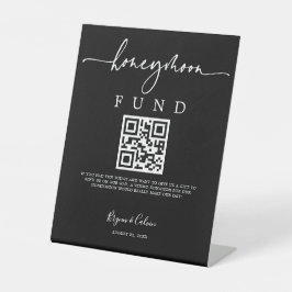 Honeymoon Fund Sign Wedding Reception Geschenk B61 Sockelschild