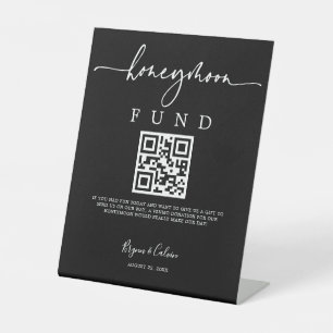 Honeymoon Fund Sign Wedding Reception Geschenk B61 Sockelschild