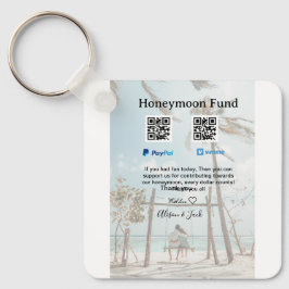 Honeymoon fund venomo paypal donation Q R couple Schlüsselanhänger