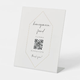 Honeymoon Fund Wedding Scan Cash Geschenk C100 Sockelschild