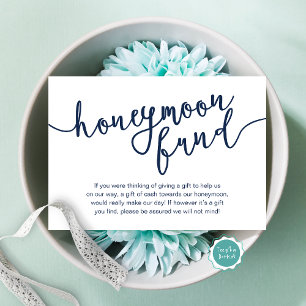 Honeymoon Fund Wish Cash, Moderne rustikale Hochze Begleitkarte