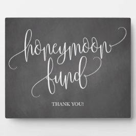 Honeymoon-Hochzeitsfonds Fotoplatte