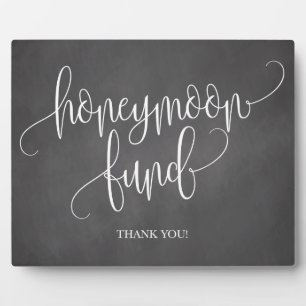 Honeymoon-Hochzeitsfonds Fotoplatte