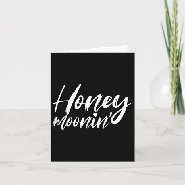 Honeymoon Honeymoon Bride Groom Matching Couple Karte (Vorderseite)
