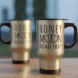 Honeymoon Road Trip Newlyweds Travel Mug Reisebecher