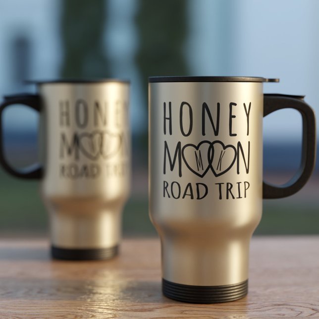 Honeymoon Road Trip Newlyweds Travel Mug Reisebecher (Von Creator hochgeladen)